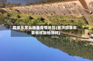 回景东怎么报备疫情地区(景洪回景东要做核酸检测吗)