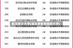 武汉多少大学(湖北学校有哪些大学)