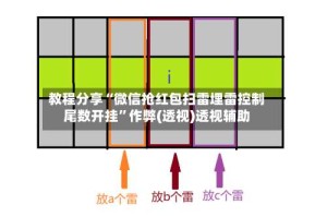教程分享“微信抢红包扫雷埋雷控制尾数开挂”作弊(透视)透视辅助