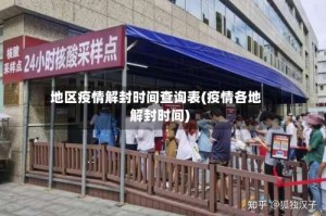 地区疫情解封时间查询表(疫情各地解封时间)