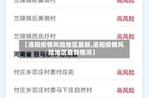 【洛阳疫情风险地区最新,洛阳疫情风险地区最新情况】