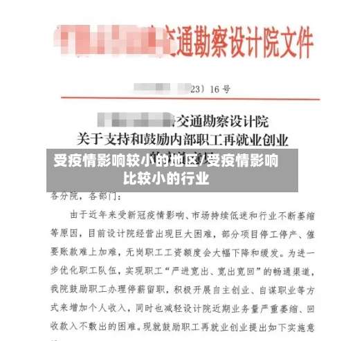 受疫情影响较小的地区/受疫情影响比较小的行业-第1张图片