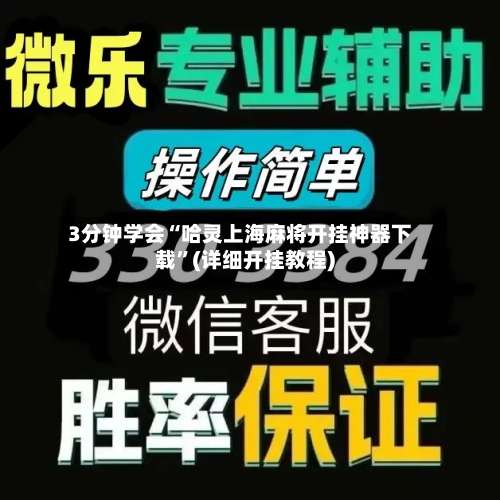 3分钟学会“哈灵上海麻将开挂神器下载”(详细开挂教程)-第1张图片