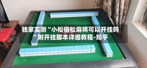 独家实测“小松宿松麻将可以开挂吗”附开挂脚本详细教程-知乎-第2张图片