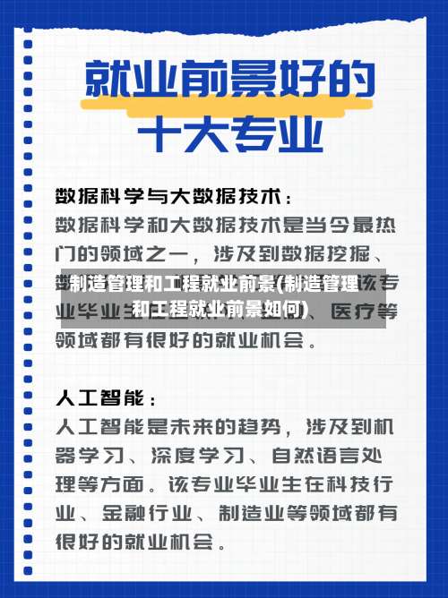 制造管理和工程就业前景(制造管理和工程就业前景如何)-第1张图片