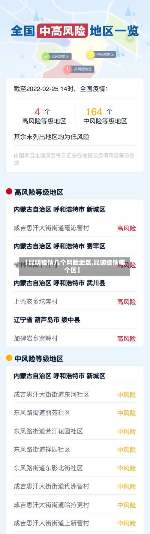【昆明疫情几个风险地区,昆明疫情哪个区】-第1张图片