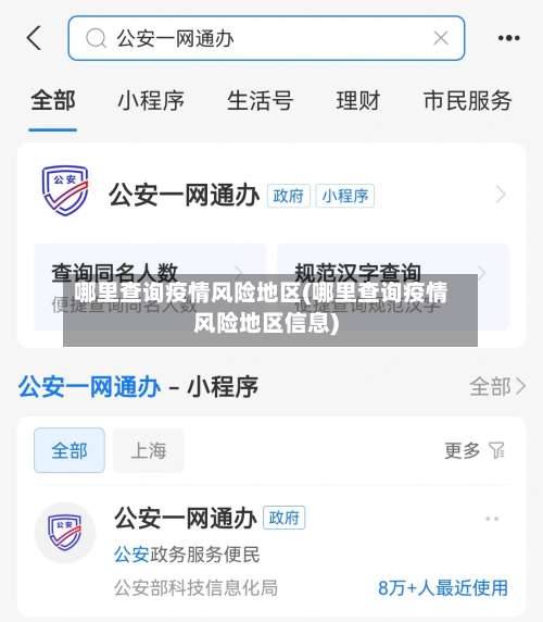 哪里查询疫情风险地区(哪里查询疫情风险地区信息)-第1张图片