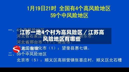江苏一地4个村为高风险区／江苏高风险地区有哪些-第1张图片