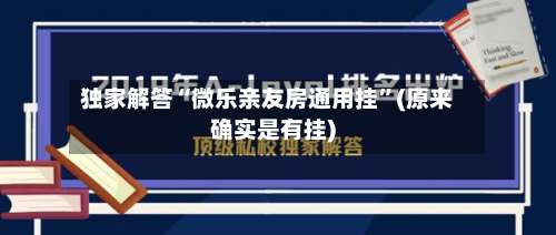 独家解答“微乐亲友房通用挂”(原来确实是有挂)-第3张图片
