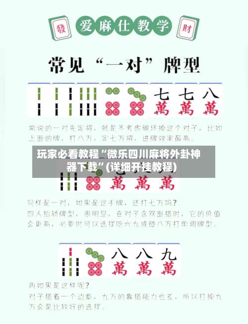 玩家必看教程“微乐四川麻将外卦神器下载	”(详细开挂教程)-第2张图片