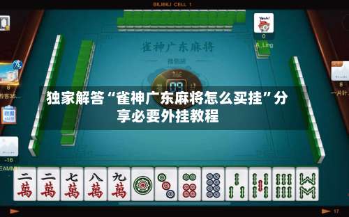独家解答“雀神广东麻将怎么买挂”分享必要外挂教程-第2张图片