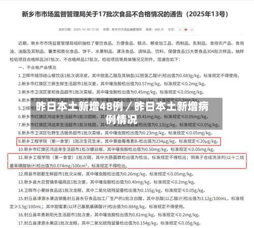 昨日本土新增48例／昨日本土新增病例情况-第1张图片