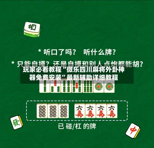 玩家必看教程“微乐四川麻将外卦神器免费安装”最新辅助详细教程-第1张图片