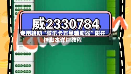 专用辅助“微乐卡五星辅助器	”附开挂脚本详细教程-第2张图片