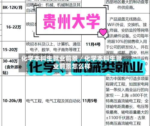 化学本科生就业前景／化学本科生就业前景怎么样-第2张图片