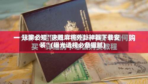 玩家必知“决胜麻将外卦神器下载安装”(曝光透视必备猫腻)-第2张图片