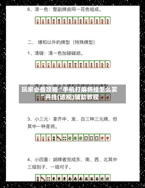 玩家必备攻略“手机打麻将挂怎么买	”开挂(透视)辅助教程-第3张图片