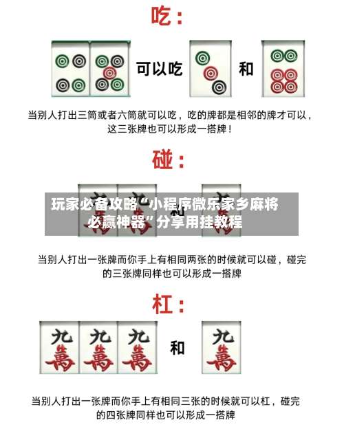 玩家必备攻略“小程序微乐家乡麻将必赢神器”分享用挂教程-第1张图片