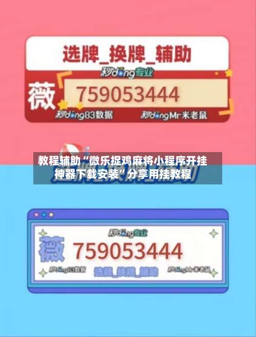 教程辅助“微乐捉鸡麻将小程序开挂神器下载安装”分享用挂教程-第3张图片