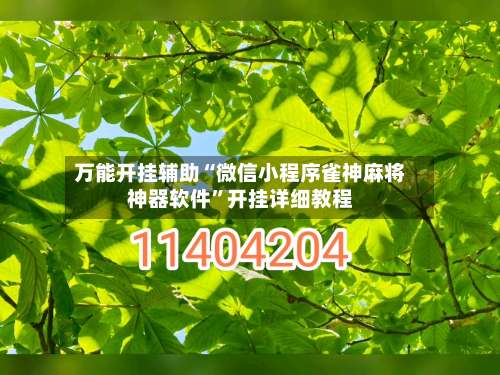 万能开挂辅助“微信小程序雀神麻将神器软件”开挂详细教程-第1张图片