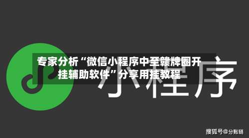 专家分析“微信小程序中至赣牌圈开挂辅助软件	”分享用挂教程-第2张图片