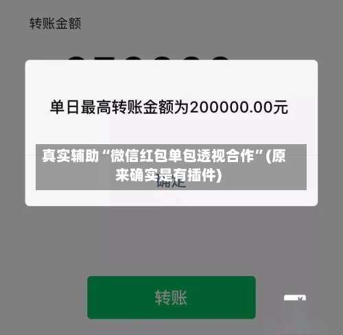 真实辅助“微信红包单包透视合作	”(原来确实是有插件)-第1张图片
