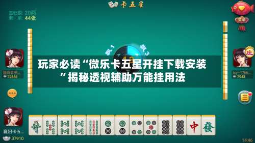 玩家必读“微乐卡五星开挂下载安装”揭秘透视辅助万能挂用法-第3张图片