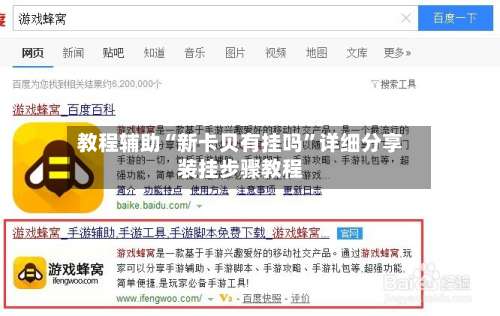 教程辅助“新卡贝有挂吗”详细分享装挂步骤教程-第1张图片