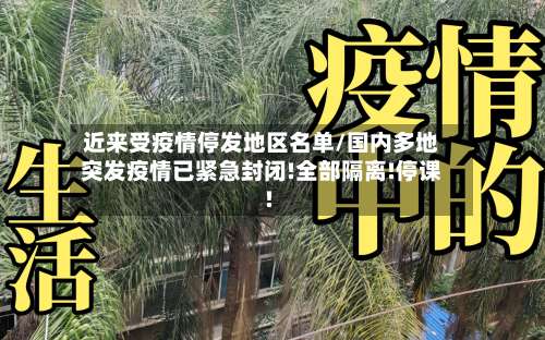 近来受疫情停发地区名单/国内多地突发疫情已紧急封闭!全部隔离!停课!-第2张图片