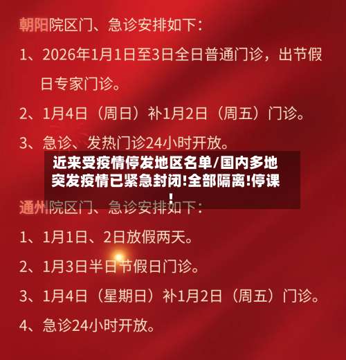 近来受疫情停发地区名单/国内多地突发疫情已紧急封闭!全部隔离!停课!-第3张图片