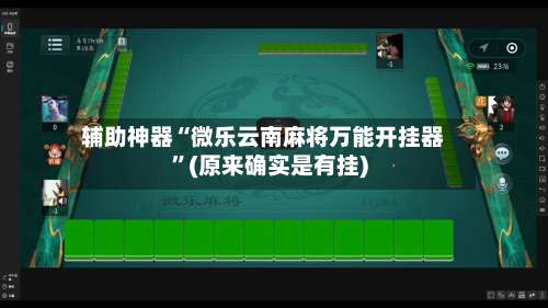 辅助神器“微乐云南麻将万能开挂器	”(原来确实是有挂)-第2张图片