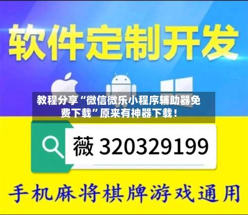 教程分享“微信微乐小程序辅助器免费下载”原来有神器下载！-第3张图片