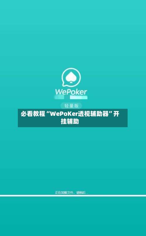 必看教程“WePoKer透视辅助器”开挂辅助-第1张图片