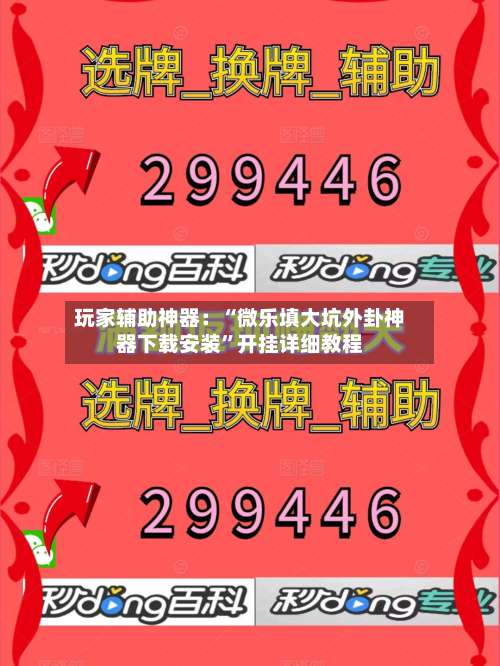 玩家辅助神器：“微乐填大坑外卦神器下载安装”开挂详细教程-第1张图片