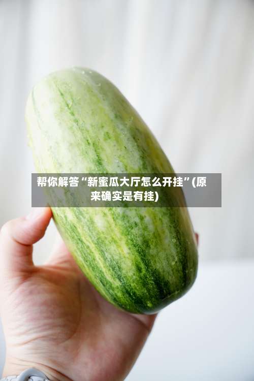 帮你解答“新蜜瓜大厅怎么开挂”(原来确实是有挂)-第2张图片