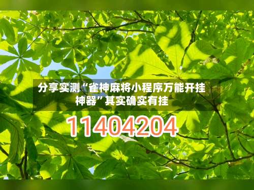分享实测“雀神麻将小程序万能开挂神器”其实确实有挂-第1张图片