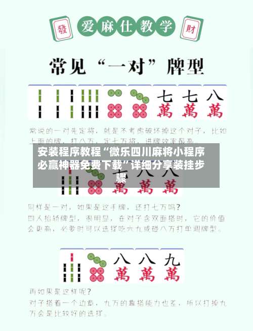 安装程序教程“微乐四川麻将小程序必赢神器免费下载”详细分享装挂步骤-第2张图片