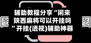 辅助教程分享“闲来陕西麻将可以开挂吗”开挂(透视)辅助神器-第1张图片