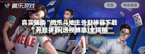 真实辅助“微乐斗地主外卦神器下载”开挂神器{透视辅助}全揭秘-第2张图片