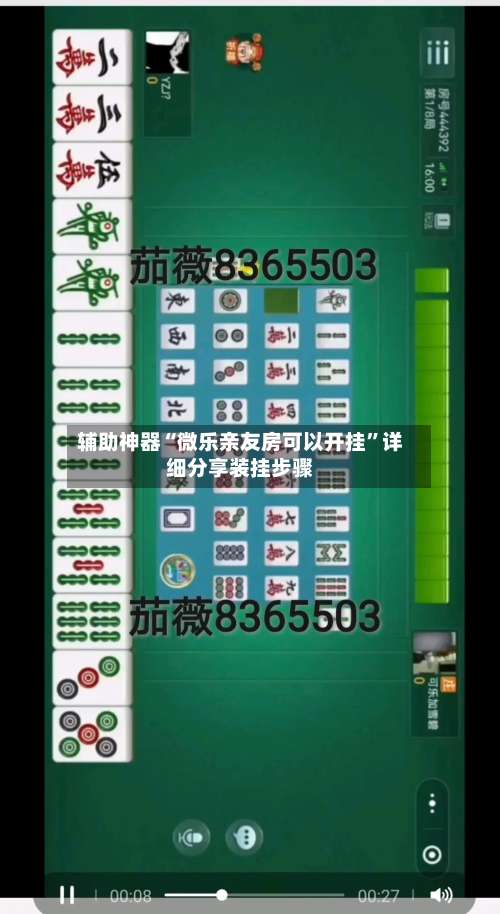辅助神器“微乐亲友房可以开挂”详细分享装挂步骤-第1张图片