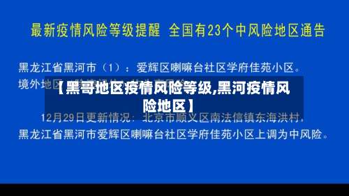 【黑哥地区疫情风险等级,黑河疫情风险地区】-第3张图片