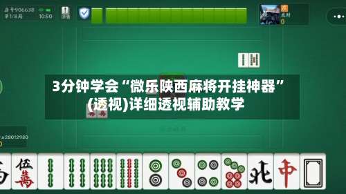 3分钟学会“微乐陕西麻将开挂神器”(透视)详细透视辅助教学-第3张图片