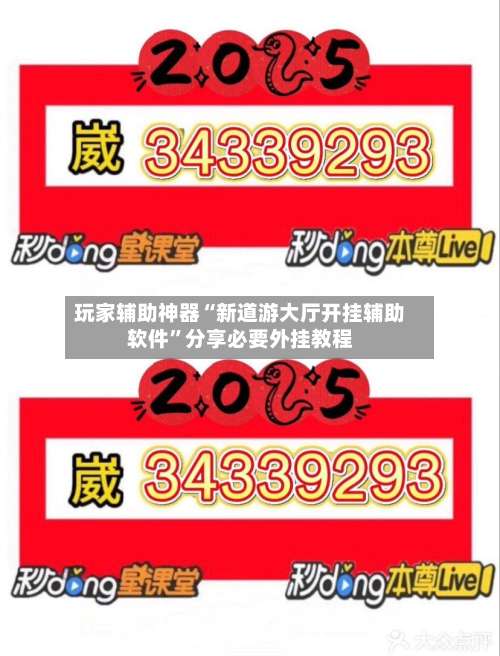 玩家辅助神器“新道游大厅开挂辅助软件”分享必要外挂教程-第1张图片