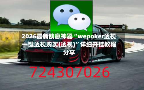 2026最新助赢神器“wepoker透视一键透视购买(透视)”详细开挂教程分享-第1张图片