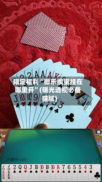 限定福利“微乐掼蛋挂在哪里开”(曝光透视必备猫腻)-第1张图片