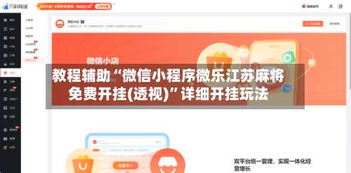 教程辅助“微信小程序微乐江苏麻将免费开挂(透视)”详细开挂玩法-第2张图片