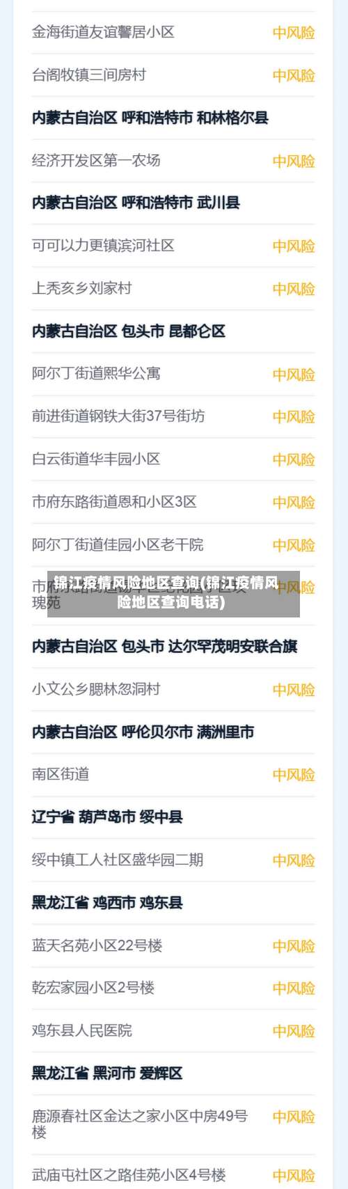 锦江疫情风险地区查询(锦江疫情风险地区查询电话)-第1张图片