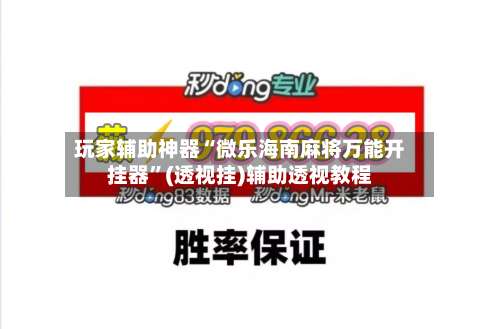 玩家辅助神器“微乐海南麻将万能开挂器”(透视挂)辅助透视教程-第1张图片