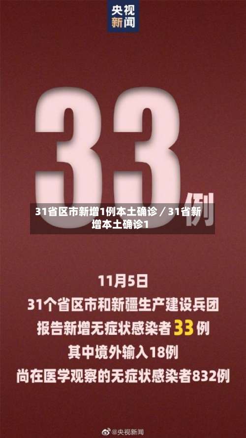 31省区市新增1例本土确诊／31省新增本土确诊1-第1张图片