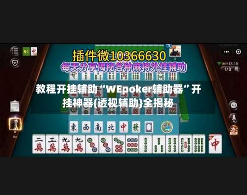 教程开挂辅助“WEpoker辅助器	”开挂神器{透视辅助}全揭秘-第1张图片